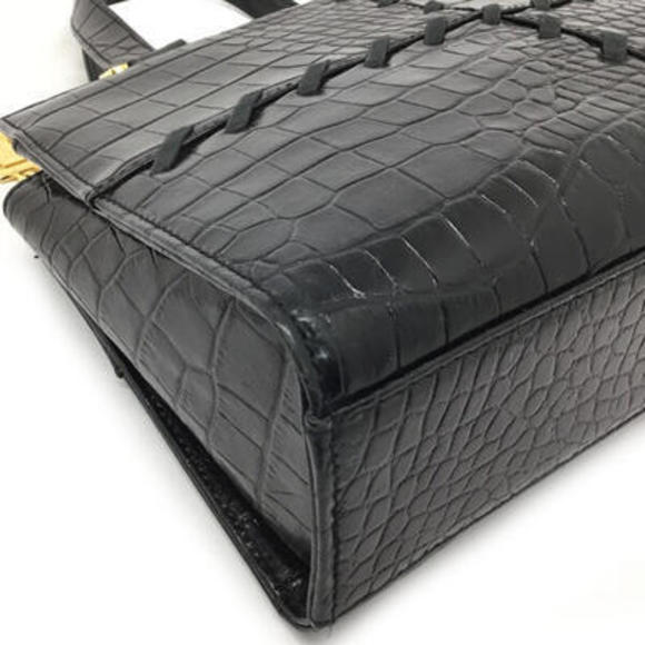 Yves Saint Laurent Crocodile Handbag Black - Picture 13 of 16